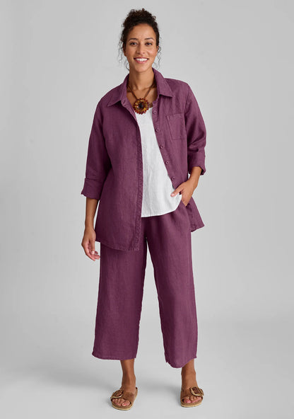 Bias Back Shirt - Linen Shirt - FINAL SALE