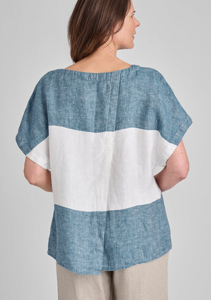 Back Slit Tee - Linen Shirt