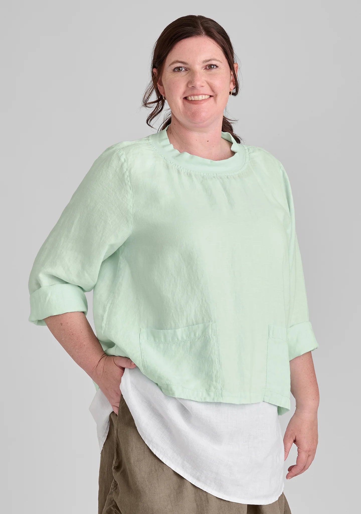 Chelsea Pullover - Long Sleeve Linen Shirt