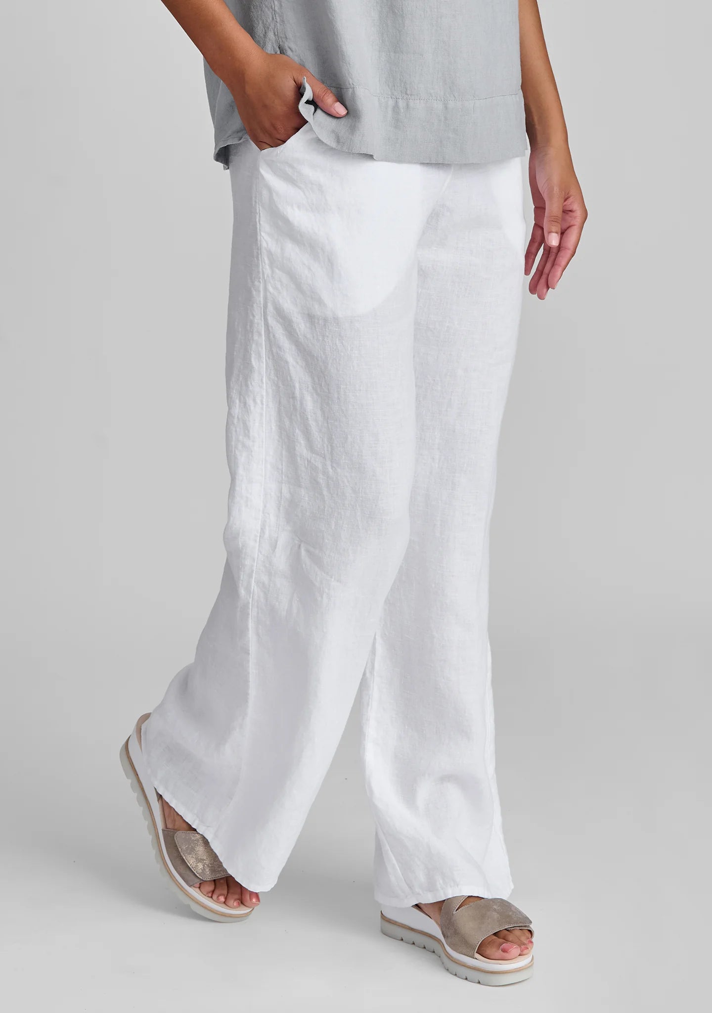 Flat Iron Pant - Linen Drawstring Pants
