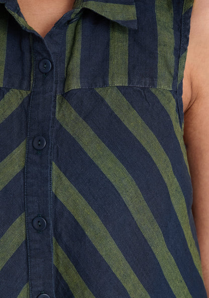 Skyline Blouse - Sleeveless Linen Blouse - FINAL SALE