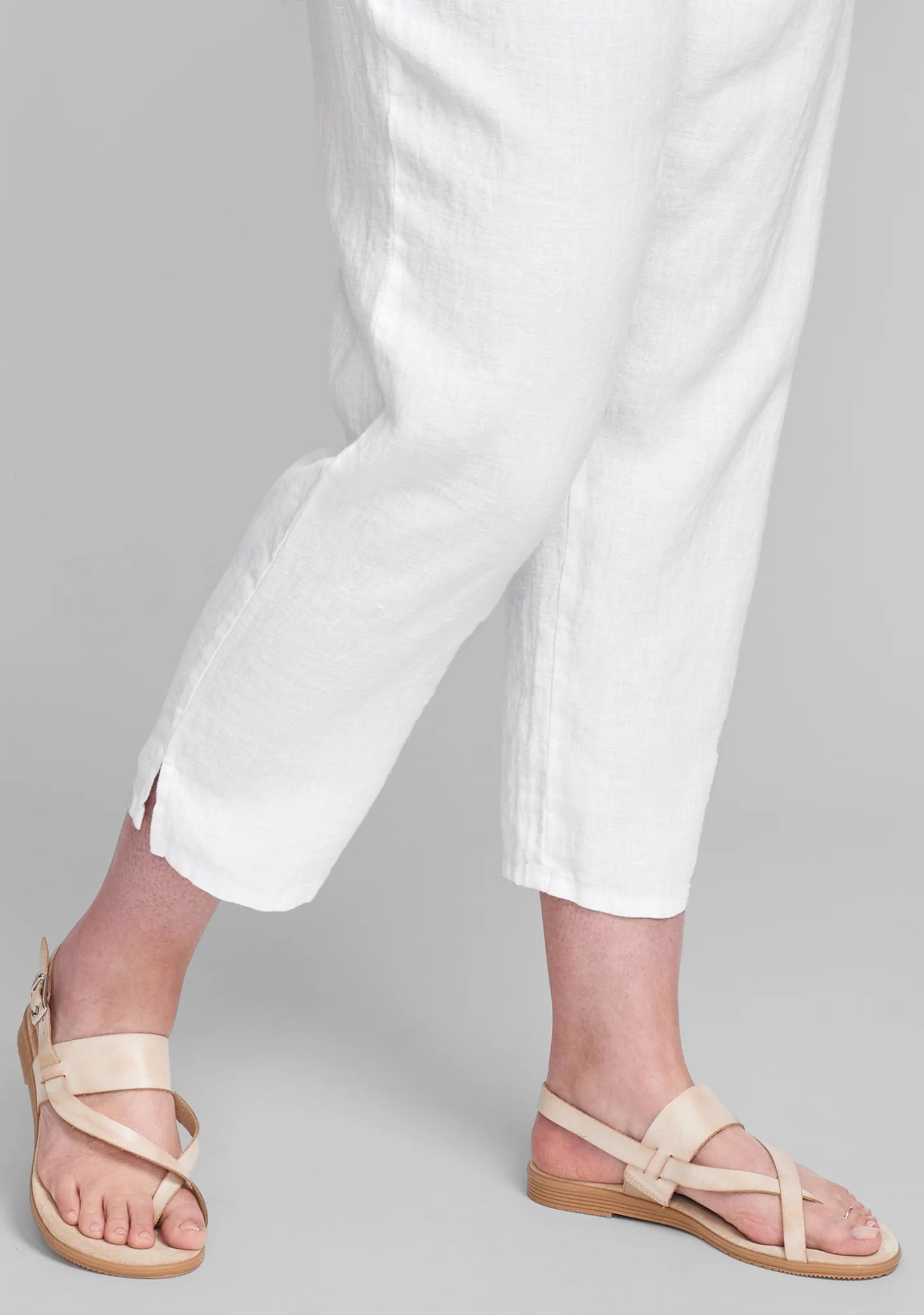 Pocketed Ankle Pant - Linen Pants