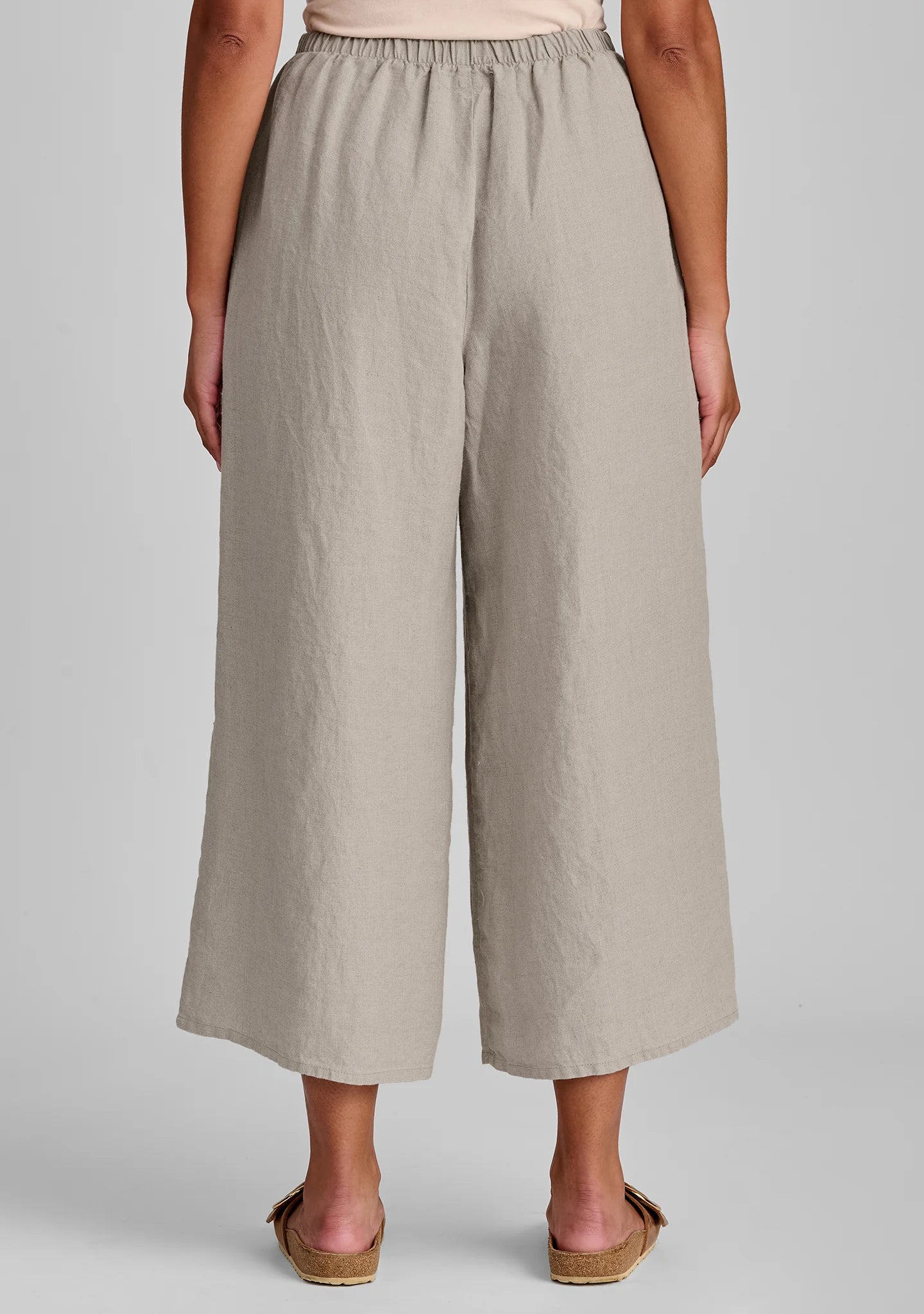 Sociable Flood - Wide Leg Linen Pants - FINAL SALE