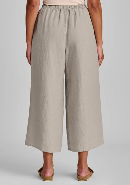 Sociable Flood - Wide Leg Linen Pants - FINAL SALE