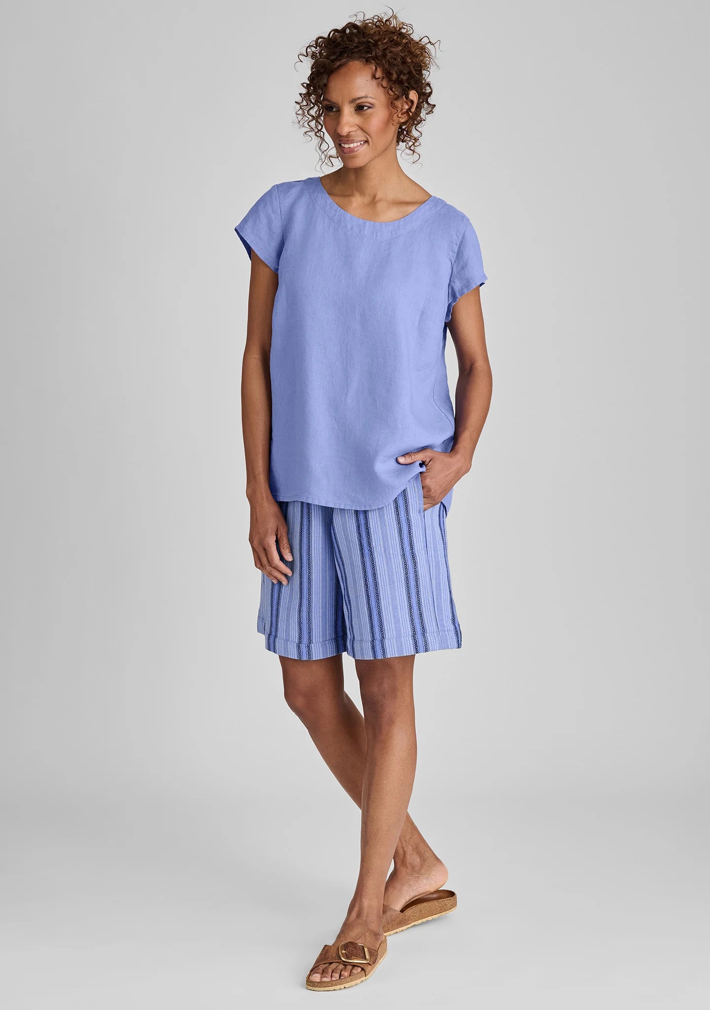 Tuck Back Tee - Linen T Shirt