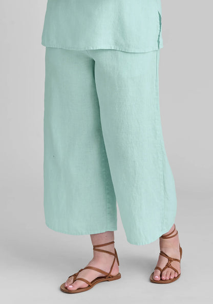 Sociable Flood - Wide Leg Linen Pants - FINAL SALE