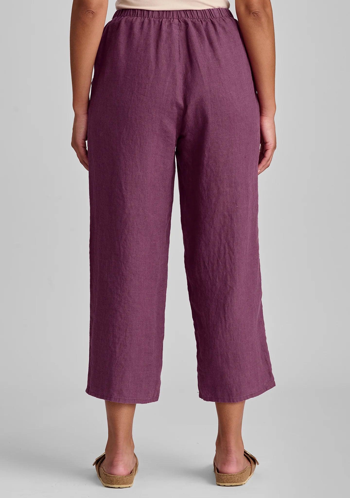 Floods - Linen Pants With Elastic Waist - FINAL SALE