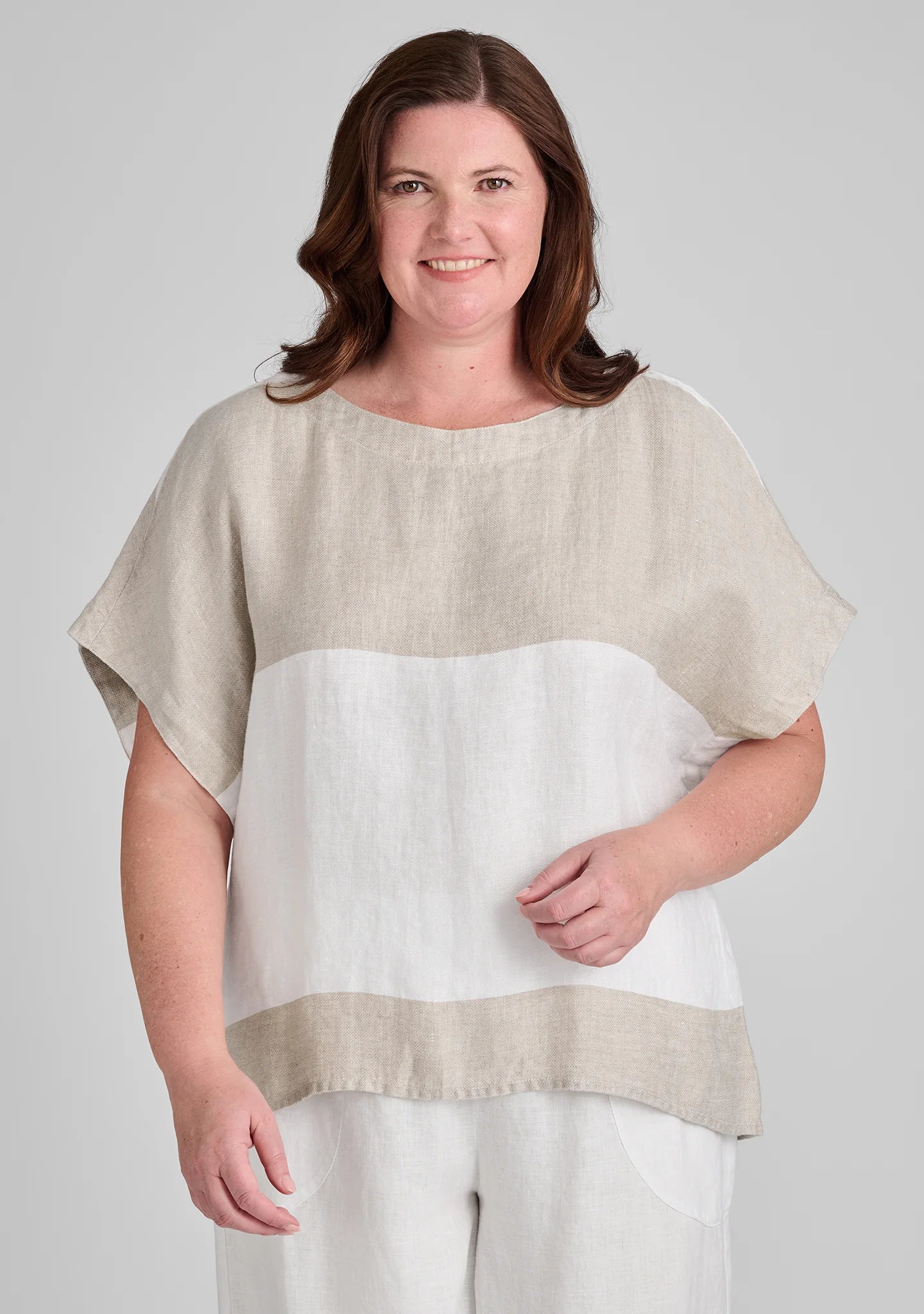 Back Slit Tee - Linen Shirt