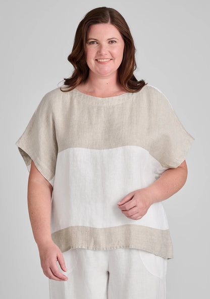Back Slit Tee - Linen Shirt