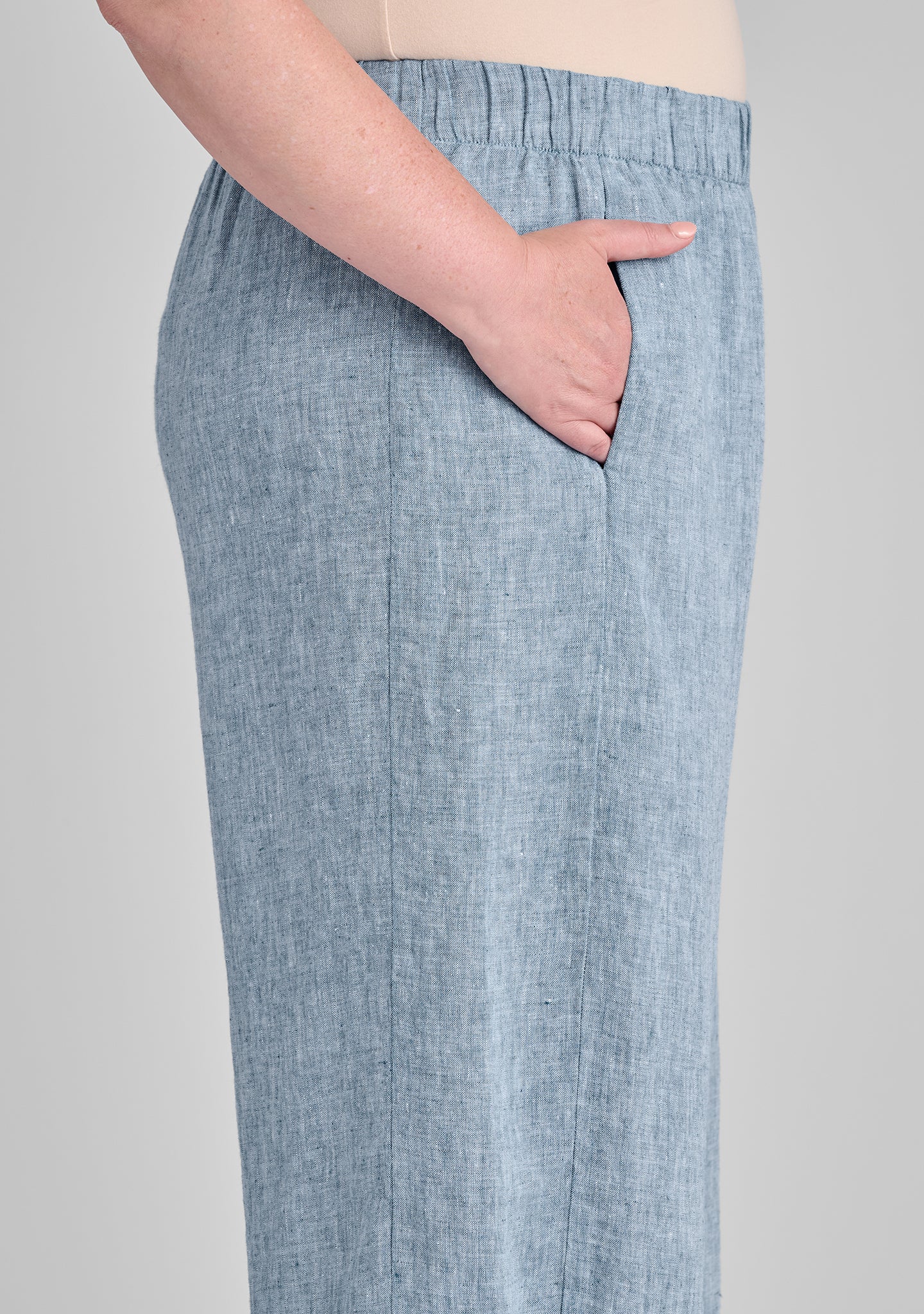 Panel Pant - Linen Pants With Elastic Waist