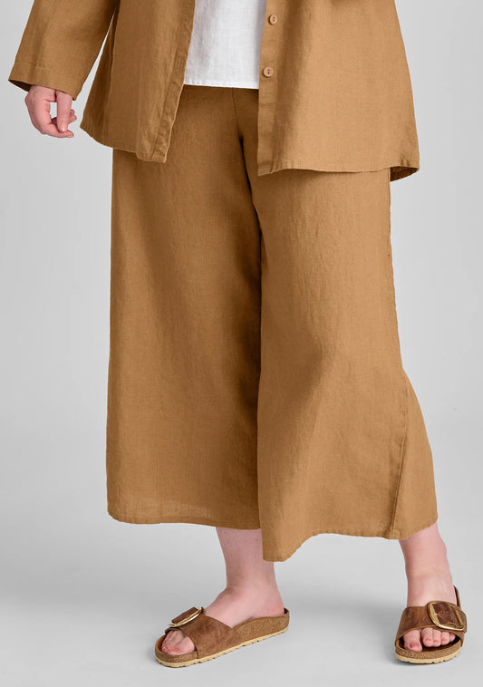 Sociable Flood - Wide Leg Linen Pants - FINAL SALE