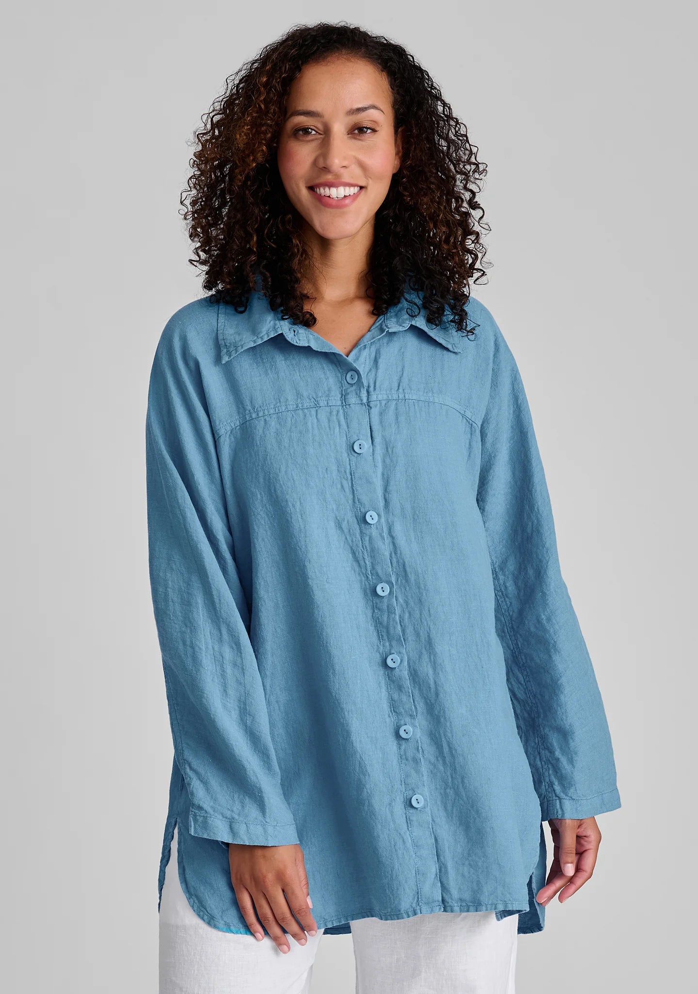 Dramatic Shirt - Linen Button Down Shirt - FINAL SALE