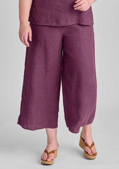 Sociable Flood - Wide Leg Linen Pants - FINAL SALE