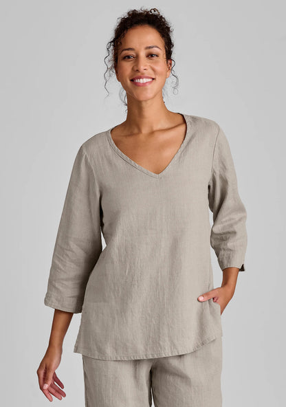 V Pullover - Linen Shirt - FINAL SALE