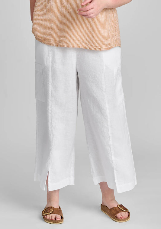 Modern Flood - Linen Pants With Elastic Waist - FINAL SALE