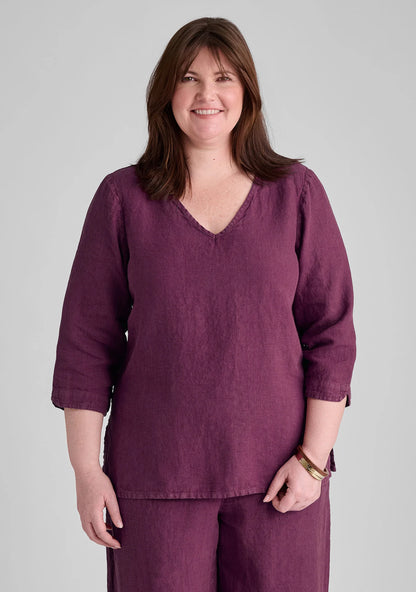 V Pullover - Linen Top