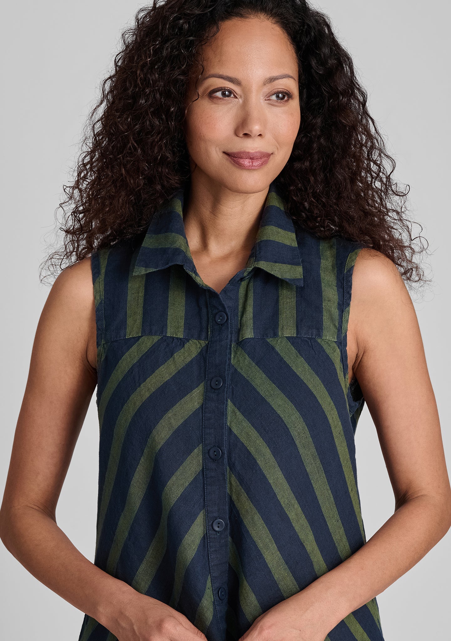 Skyline Blouse - Sleeveless Linen Blouse - FINAL SALE
