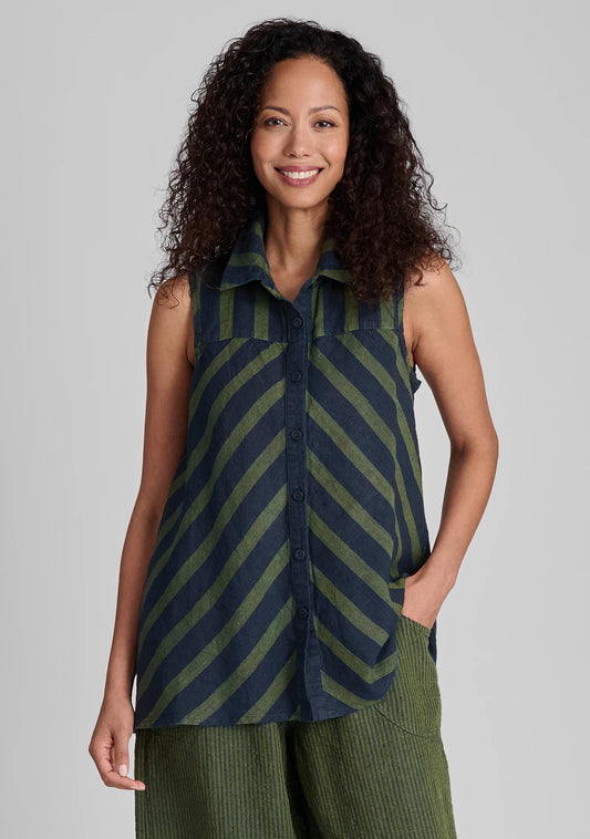 Skyline Blouse - Sleeveless Linen Blouse - FINAL SALE