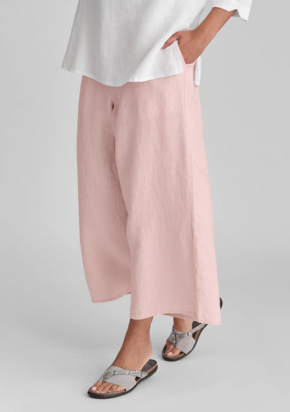 Sociable Flood - Wide Leg Linen Pants - FINAL SALE