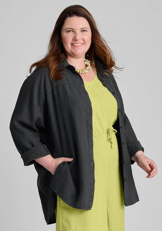 Dramatic Shirt - Linen Button Down Shirt - FINAL SALE