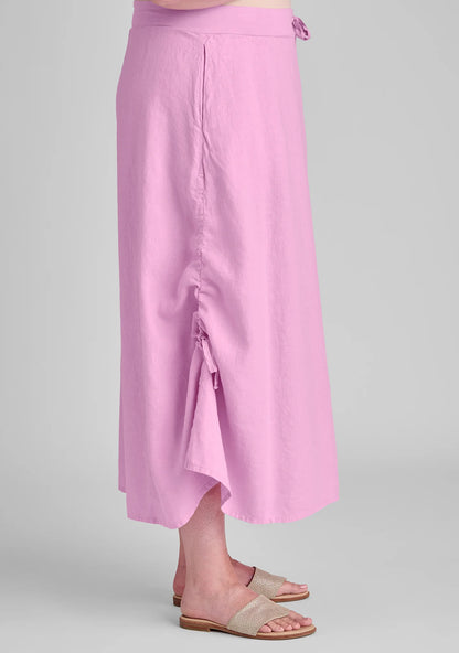 Cinched Skirt - Linen Maxi Skirt