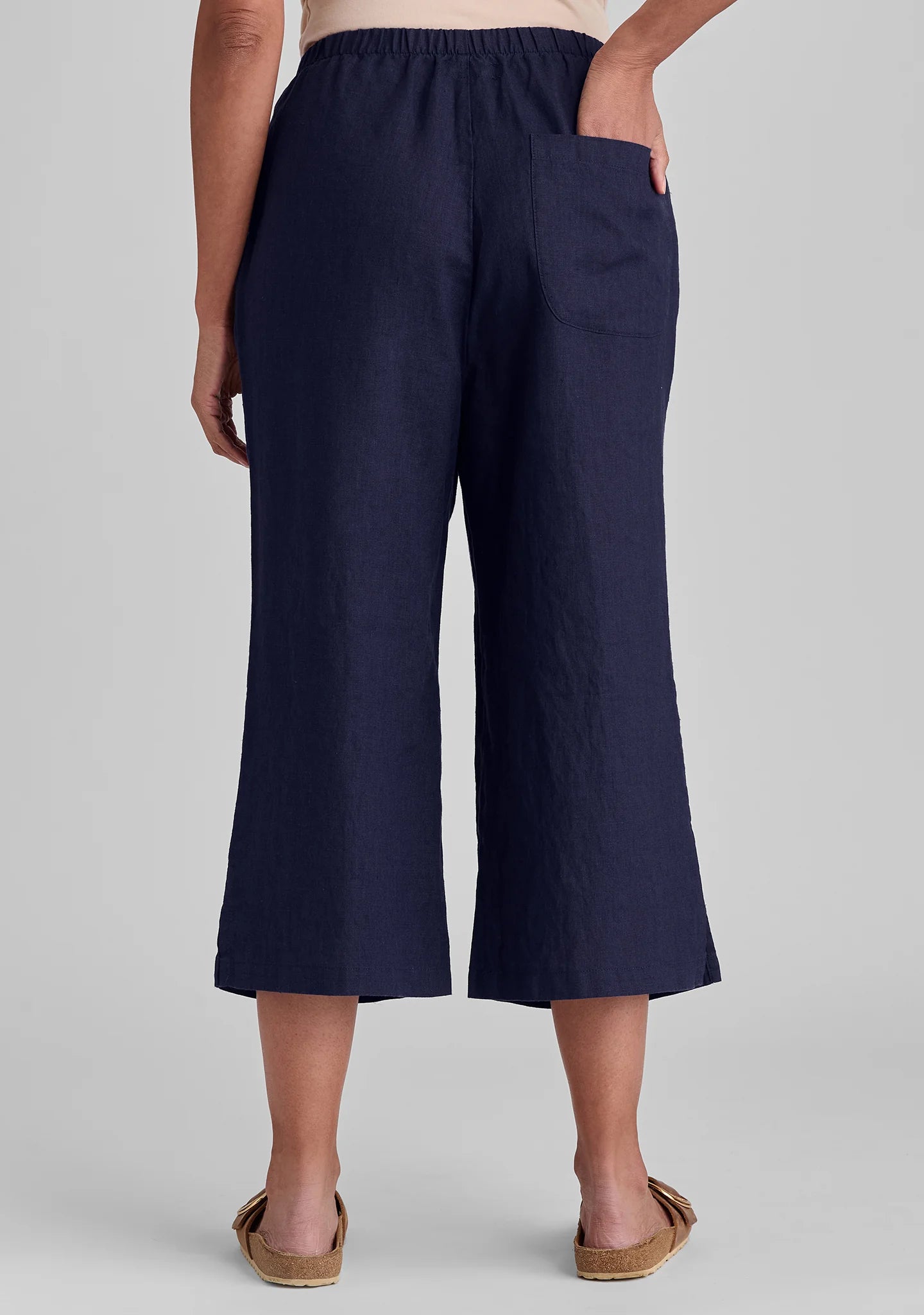 Push Outs - Linen Pants With Elastic Waist - FINAL SALE