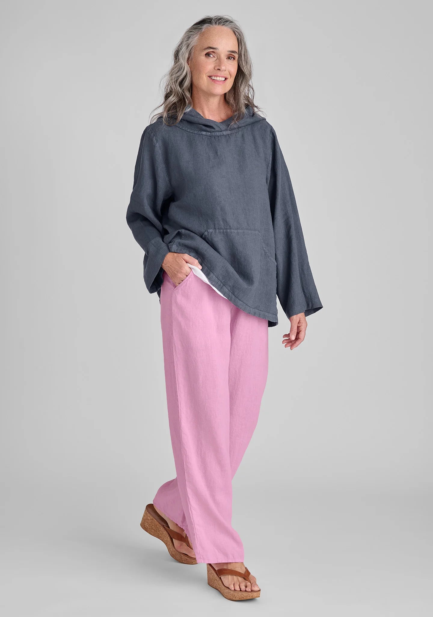 Flat Iron Pant - Linen Drawstring Pants