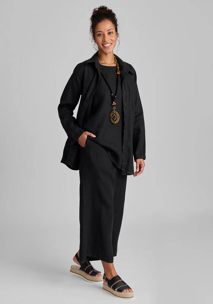 Bias Back Shirt - Linen Shirt