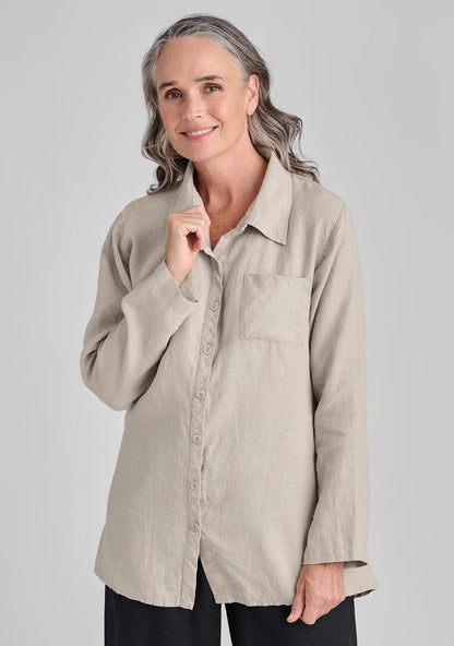 Bias Back Shirt - Linen Shirt