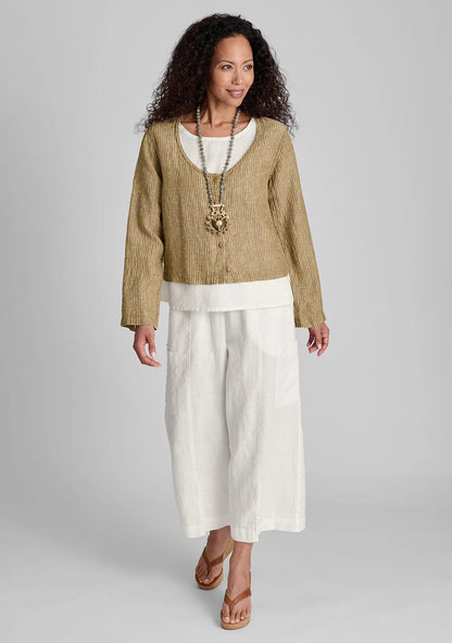 Vee Cardi - Linen Cardigan - FINAL SALE