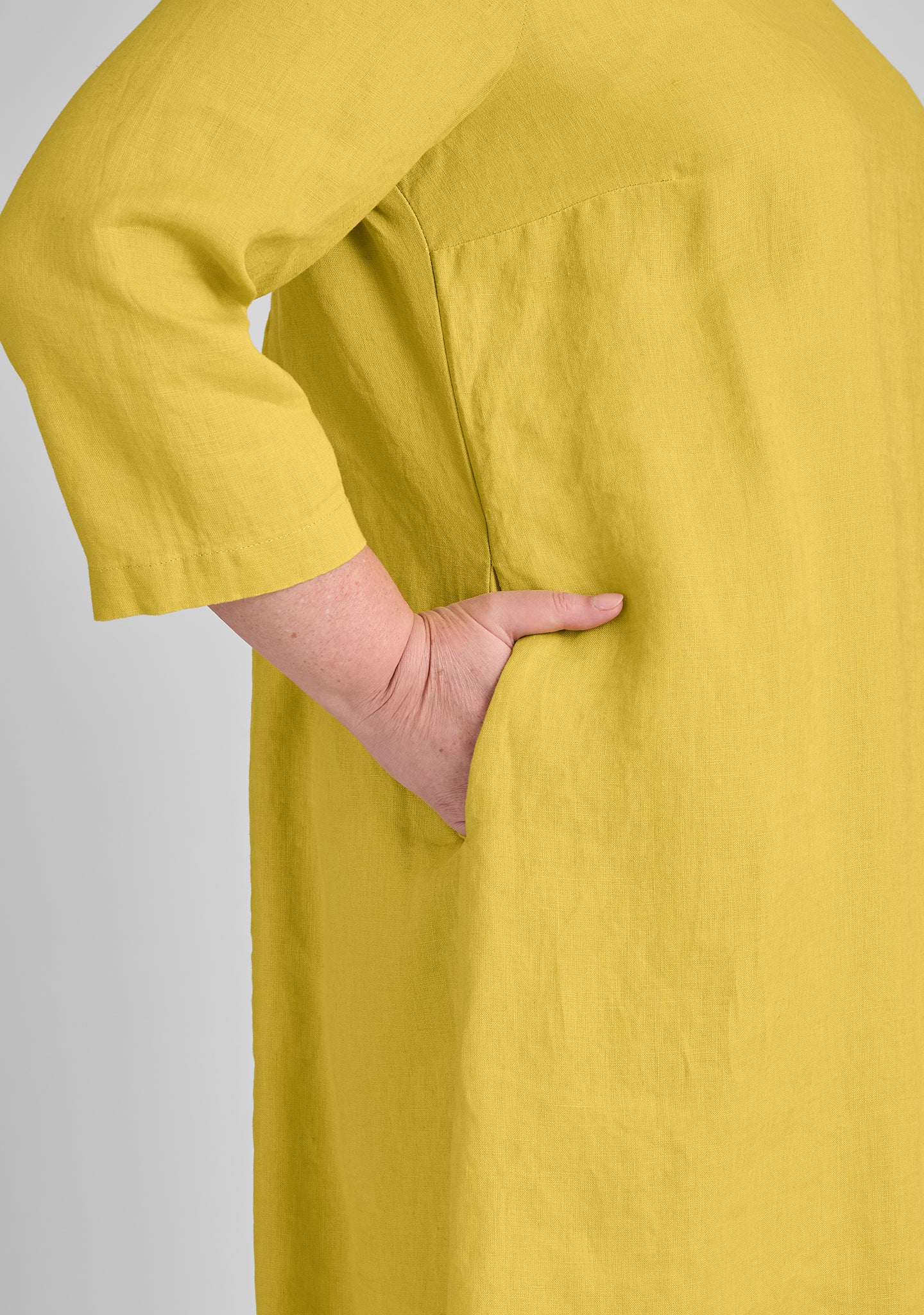 Happy Gathers Dress - Linen Shift Dress