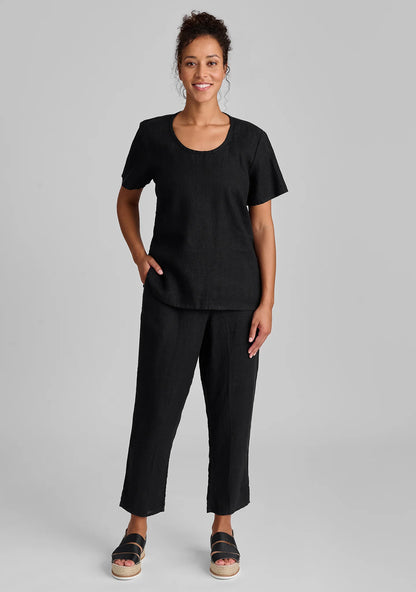 Pocketed Ankle Pant - Linen Pants