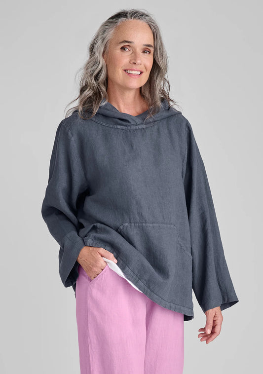 Hoodie - Linen Hooded Shirt