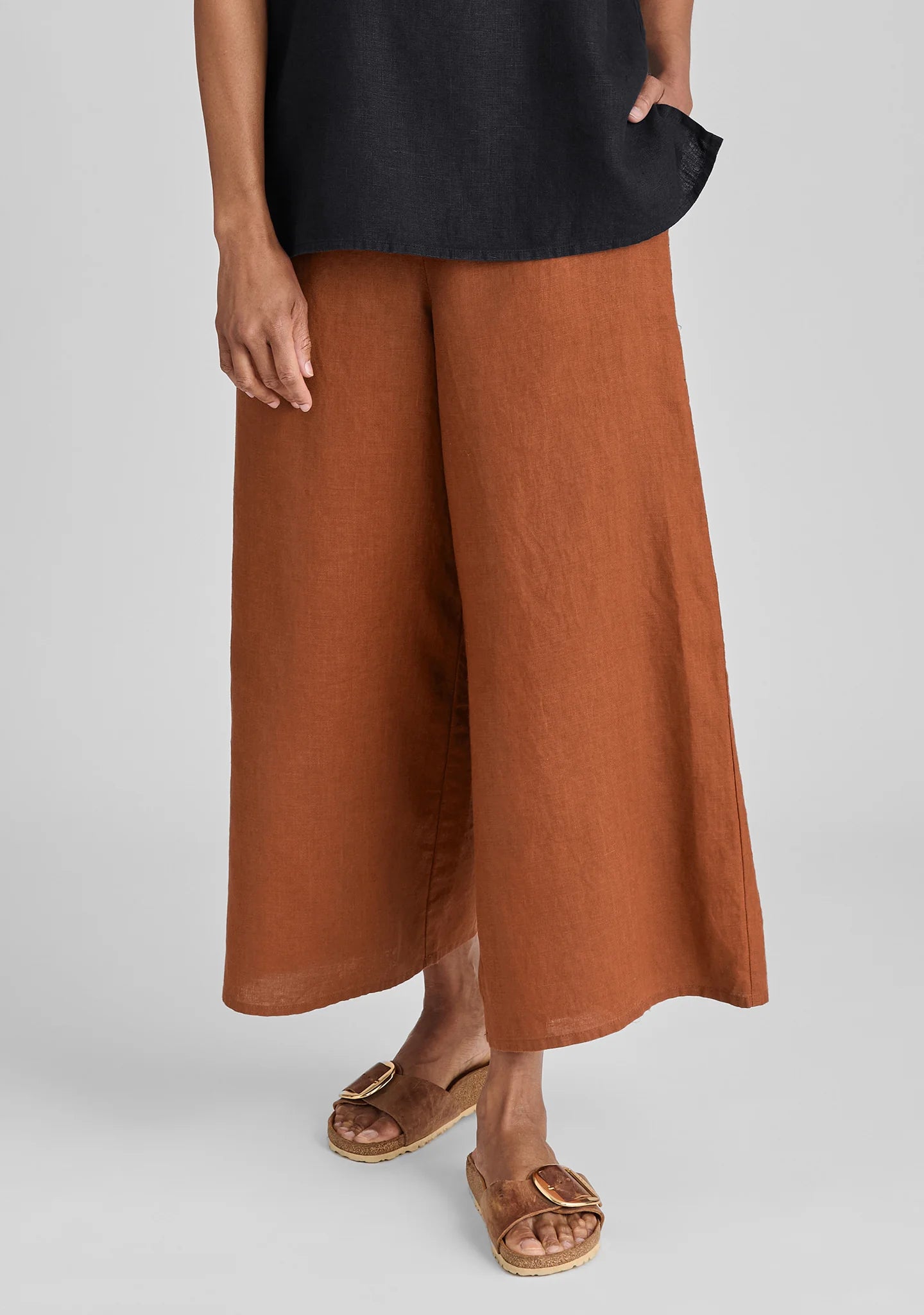 Sociable Flood - Wide Leg Linen Pants