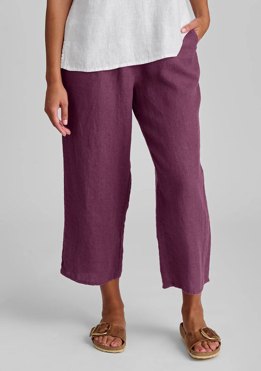 Floods - Linen Pants With Elastic Waist - FINAL SALE
