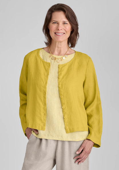 Cute Cardigan - Long Sleeve Linen Blouse