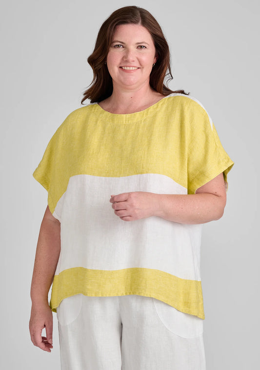 Back Slit Tee - Linen Shirt