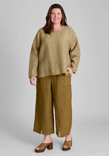Modern Flood - Linen Pants With Elastic Waist - FINAL SALE
