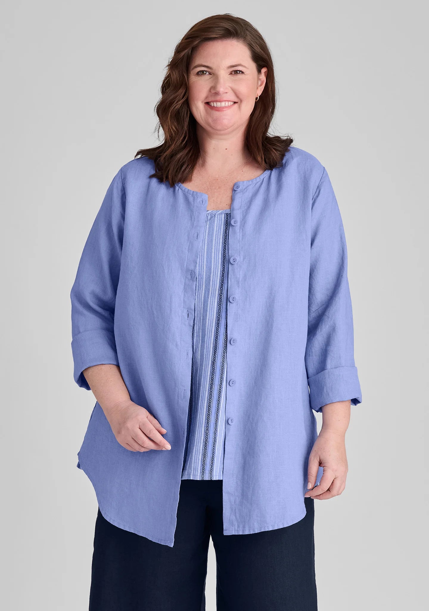 Gotcha Blouse - Linen Cardigan