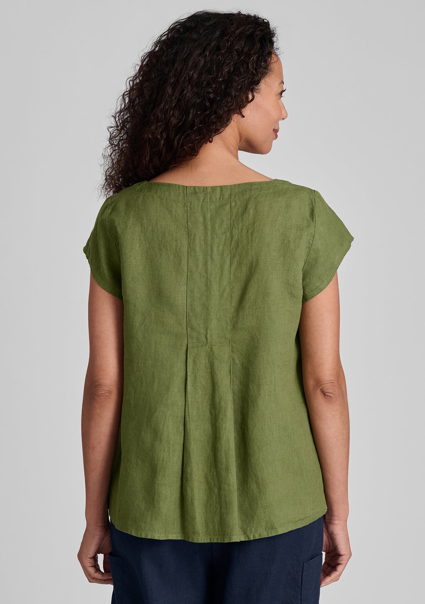 Tuck Back Tee - Linen T Shirt - FINAL SALE