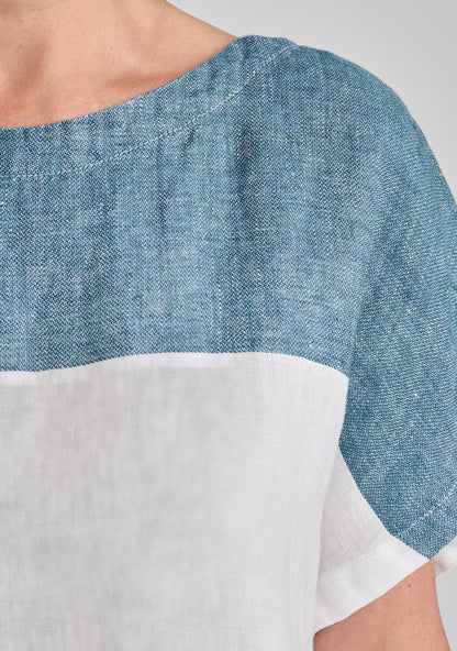 Back Slit Tee - Linen Shirt