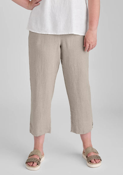 Pocketed Ankle Pant - Linen Pants