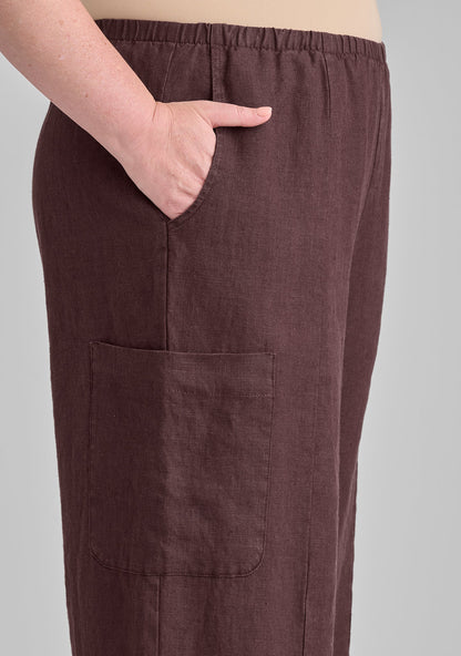 Modern Flood - Linen Pants With Elastic Waist