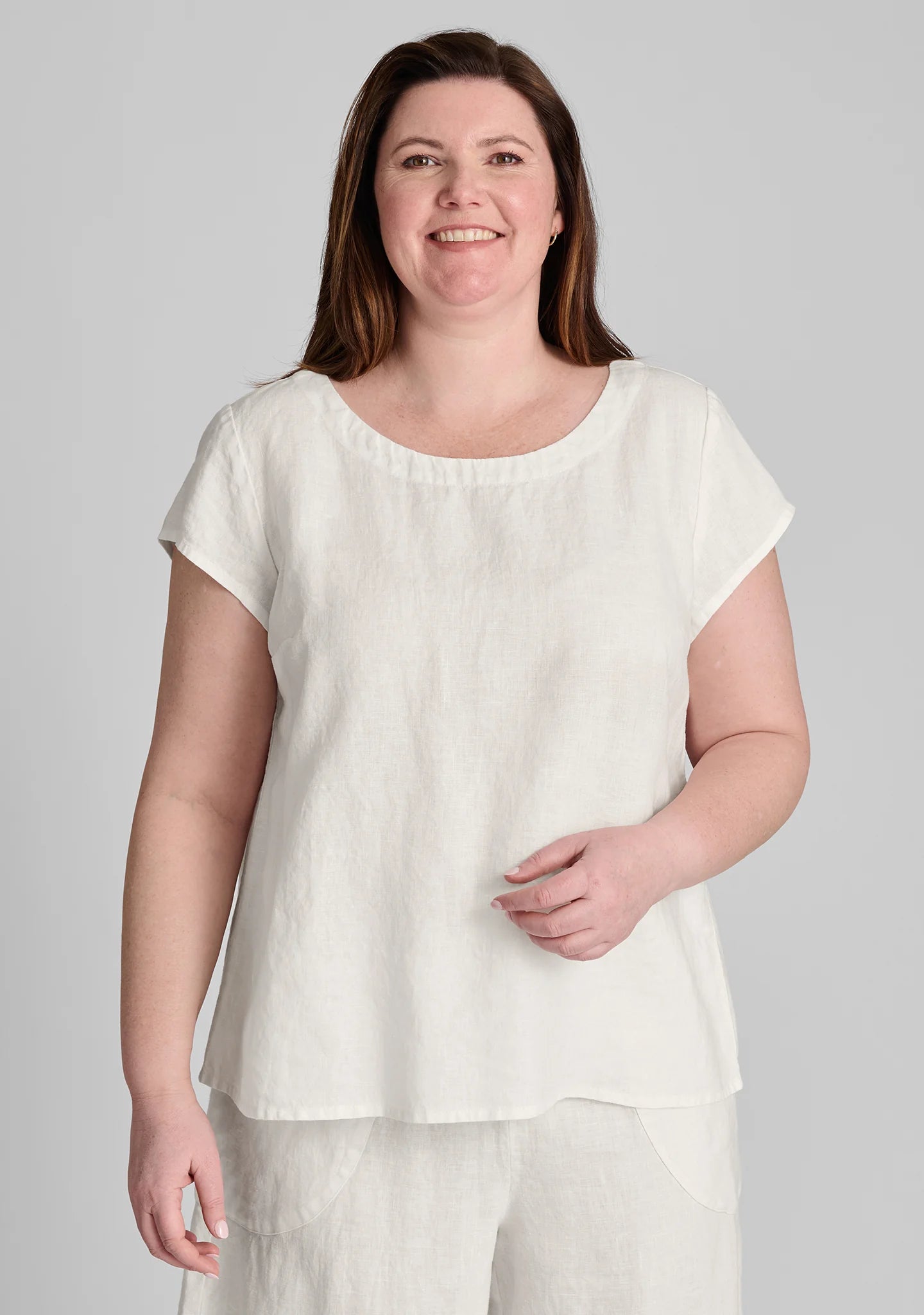 Tuck Back Tee - Linen T Shirt - FINAL SALE