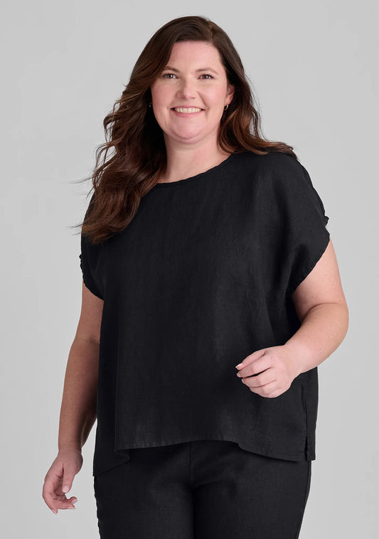 Mia Tee - Linen T Shirt - FINAL SALE