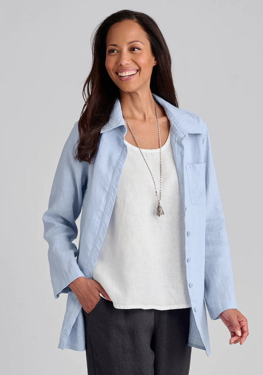 Bias Back Shirt - Linen Shirt - FINAL SALE