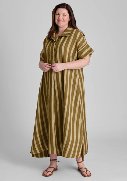 Artful Shirtdress - Linen Dress - FINAL SALE