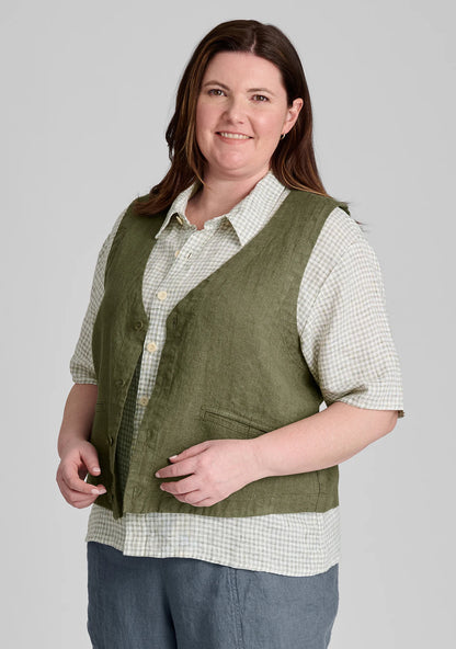 Valued Vest - Linen Vest - FINAL SALE