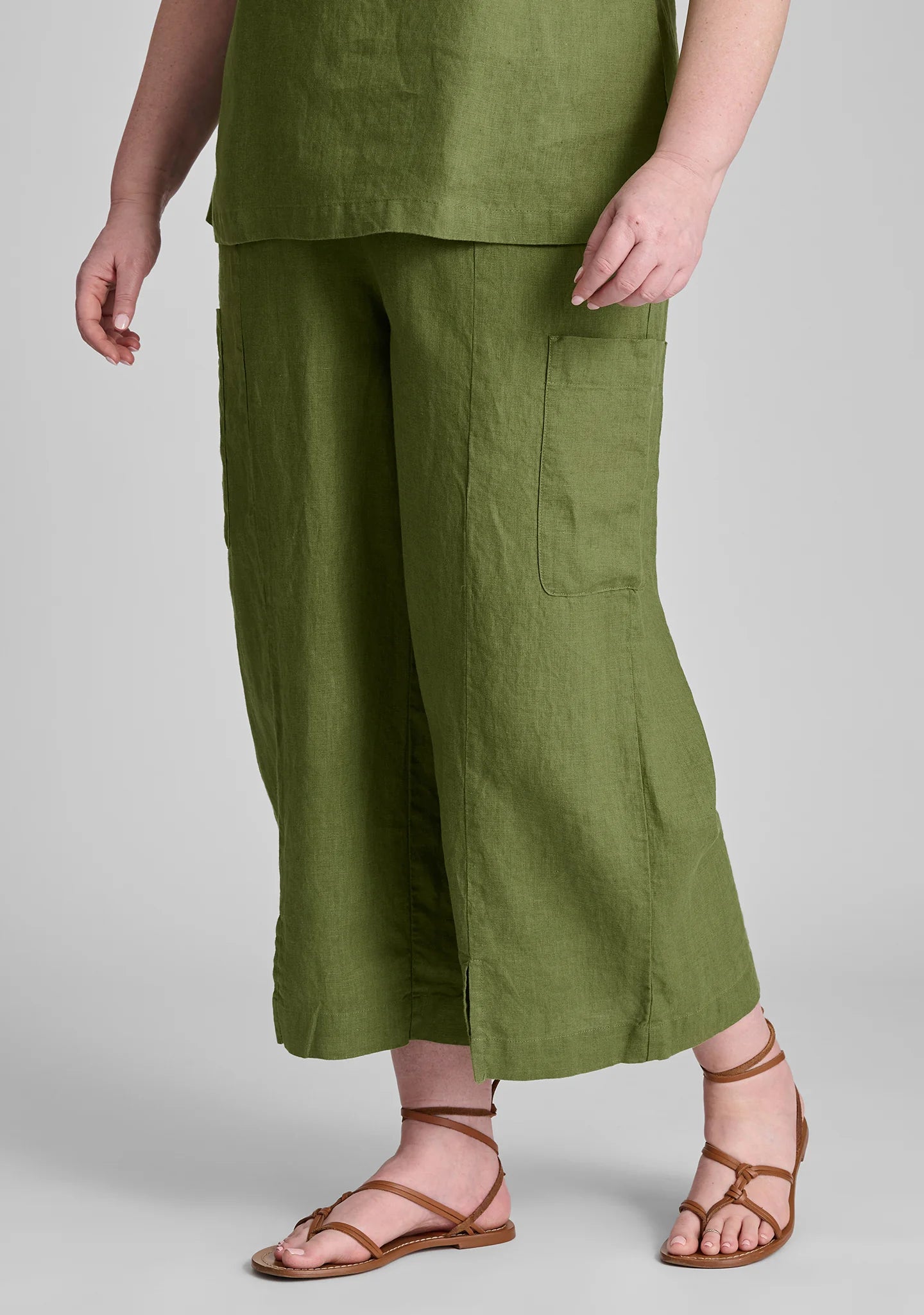 Modern Flood - Linen Pants With Elastic Waist - FINAL SALE