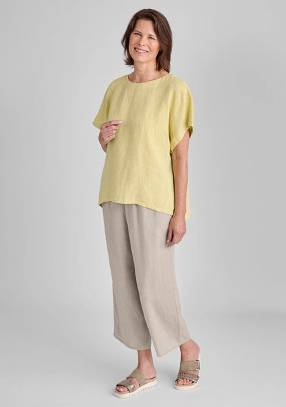 Back Slit Tee - Linen Shirt